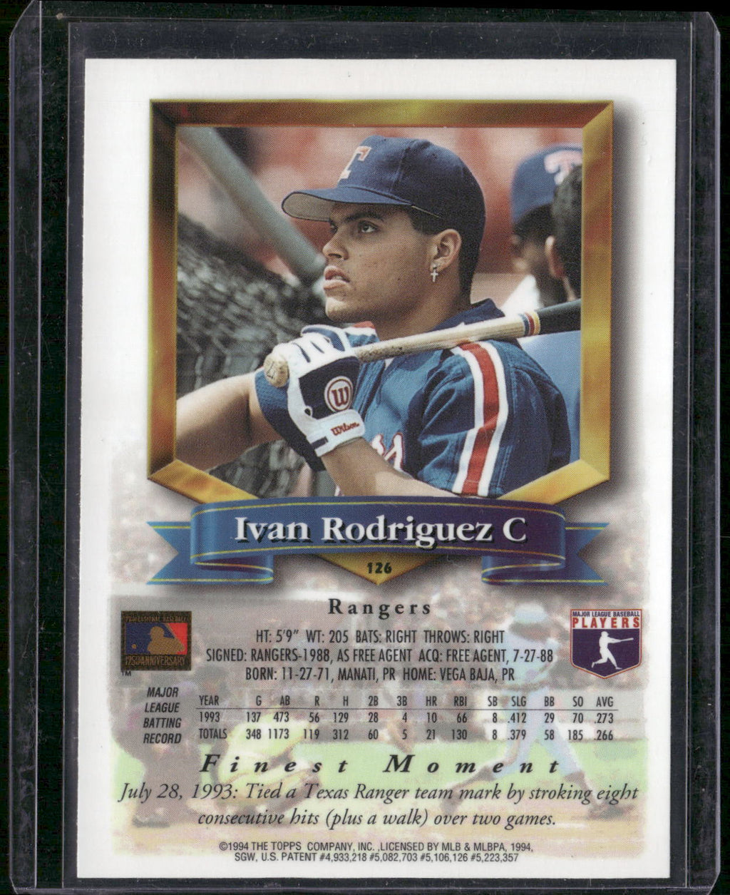 1994 Finest #126 Ivan Rodriguez