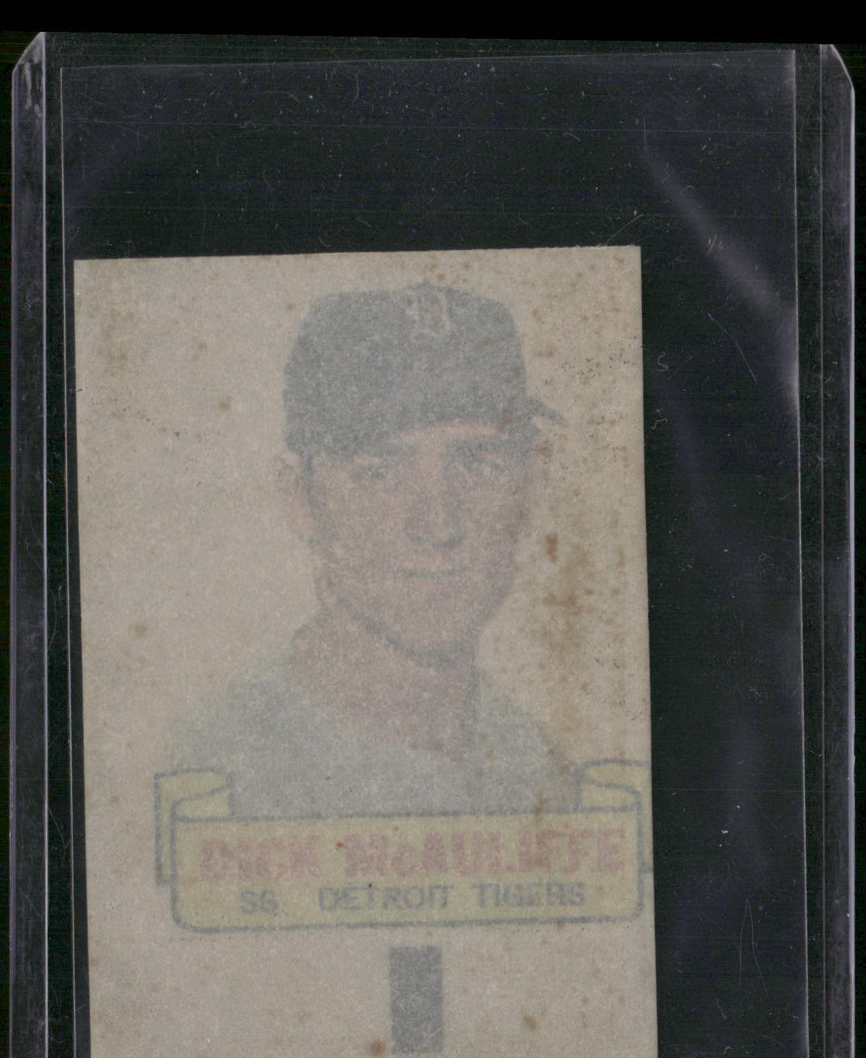 1966 Topps #NNO Dick McAuliffe Rub-Offs