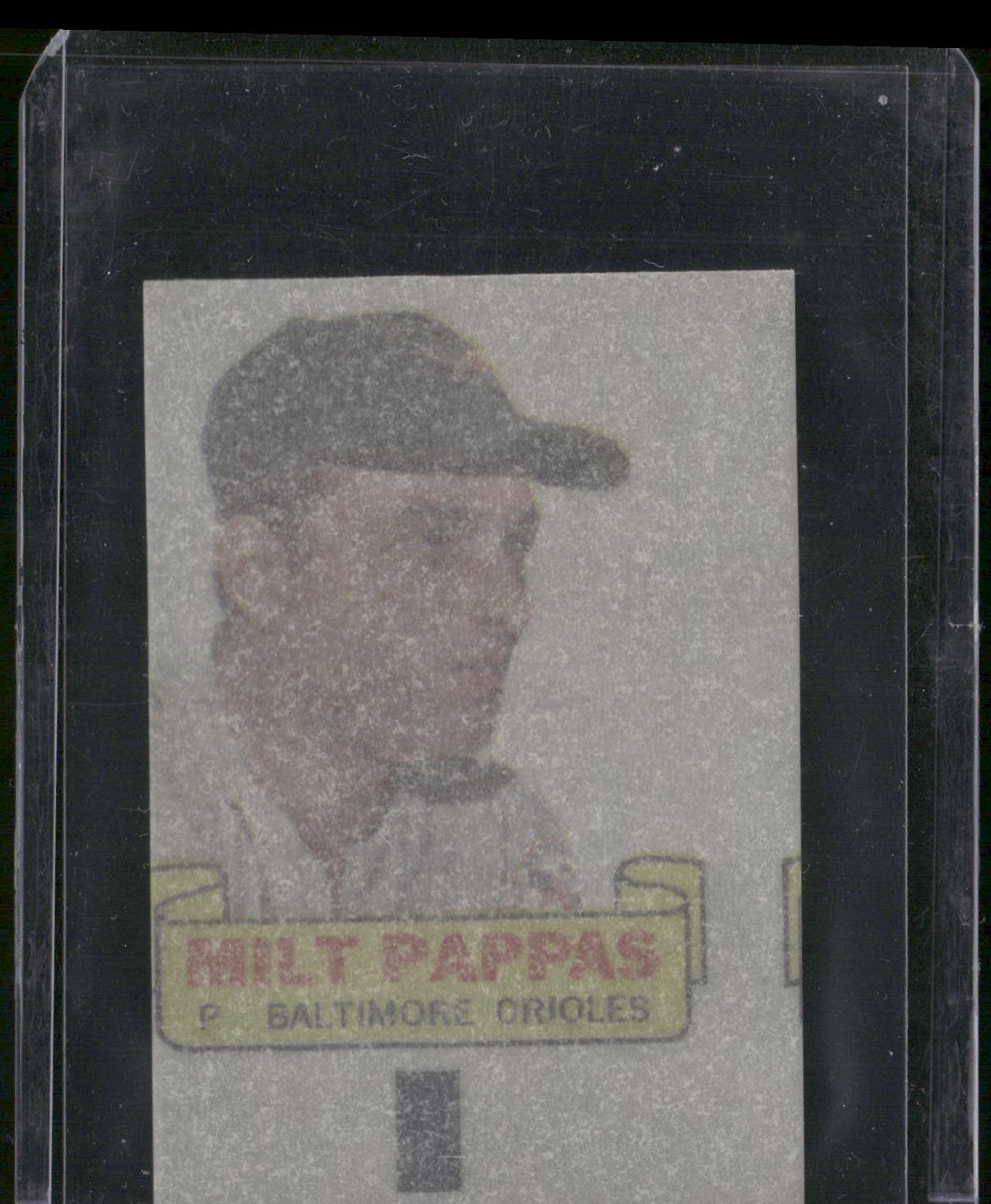 1966 Topps #NNO Milt Pappas Rub-Offs