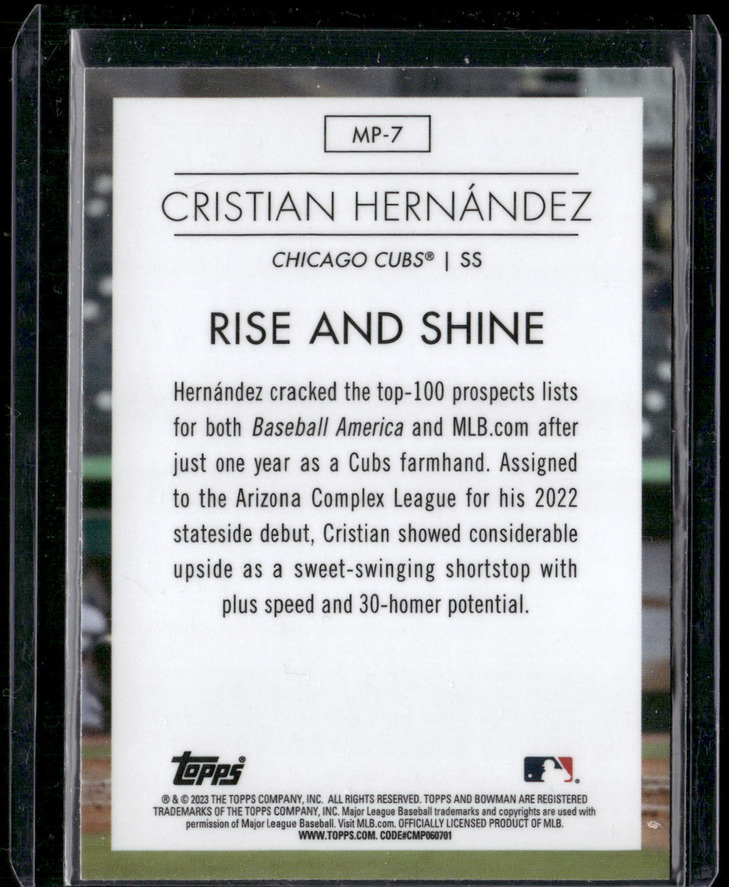 2023 Bowman #MP-7 Cristian Hernandez Modern Prospects