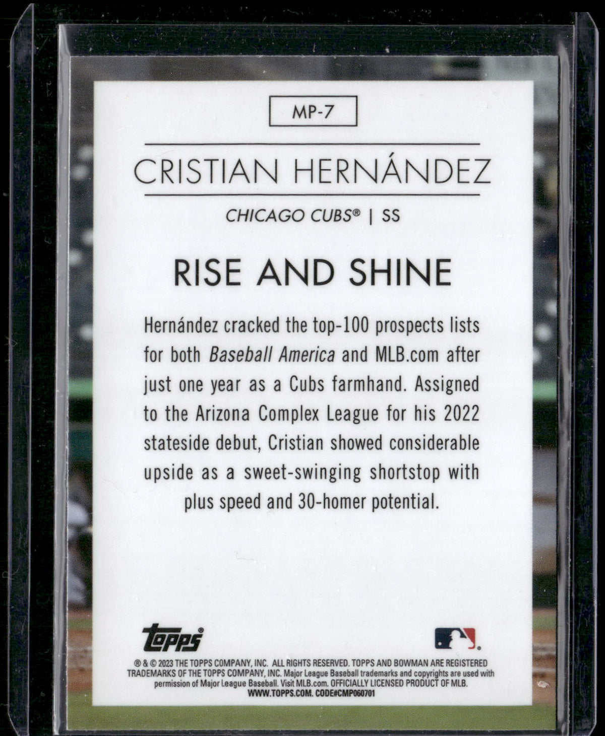 2023 Bowman #MP-7 Cristian Hernandez Modern Prospects