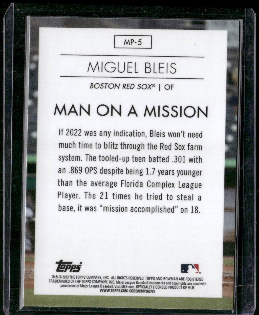 2023 Bowman #MP-5 Miguel Bleis Modern Prospects