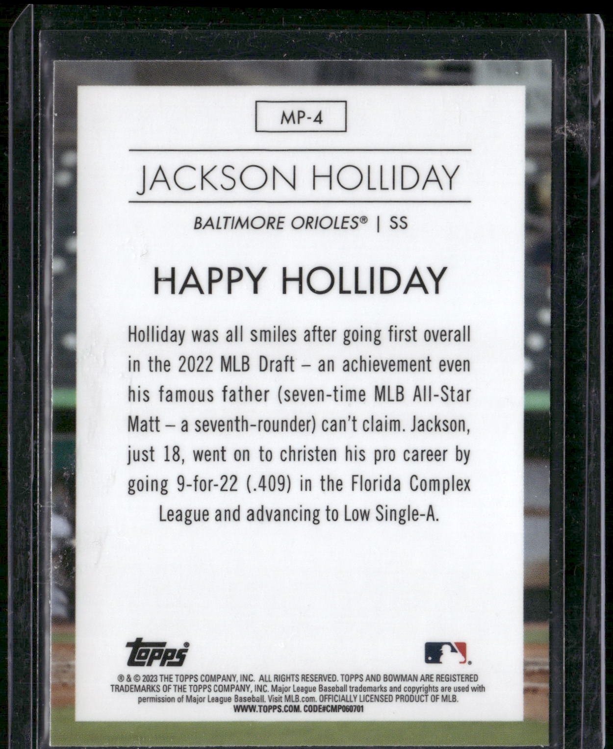 2023 Bowman #MP-4 Jackson Holliday Modern Prospects