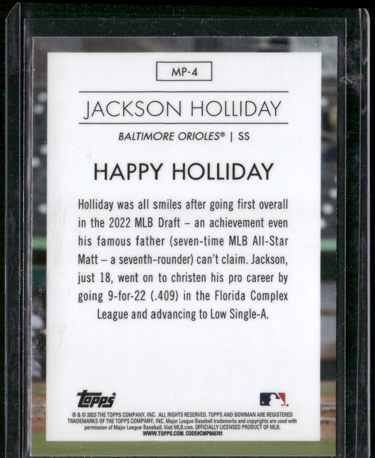 2023 Bowman #MP-4 Jackson Holliday Modern Prospects