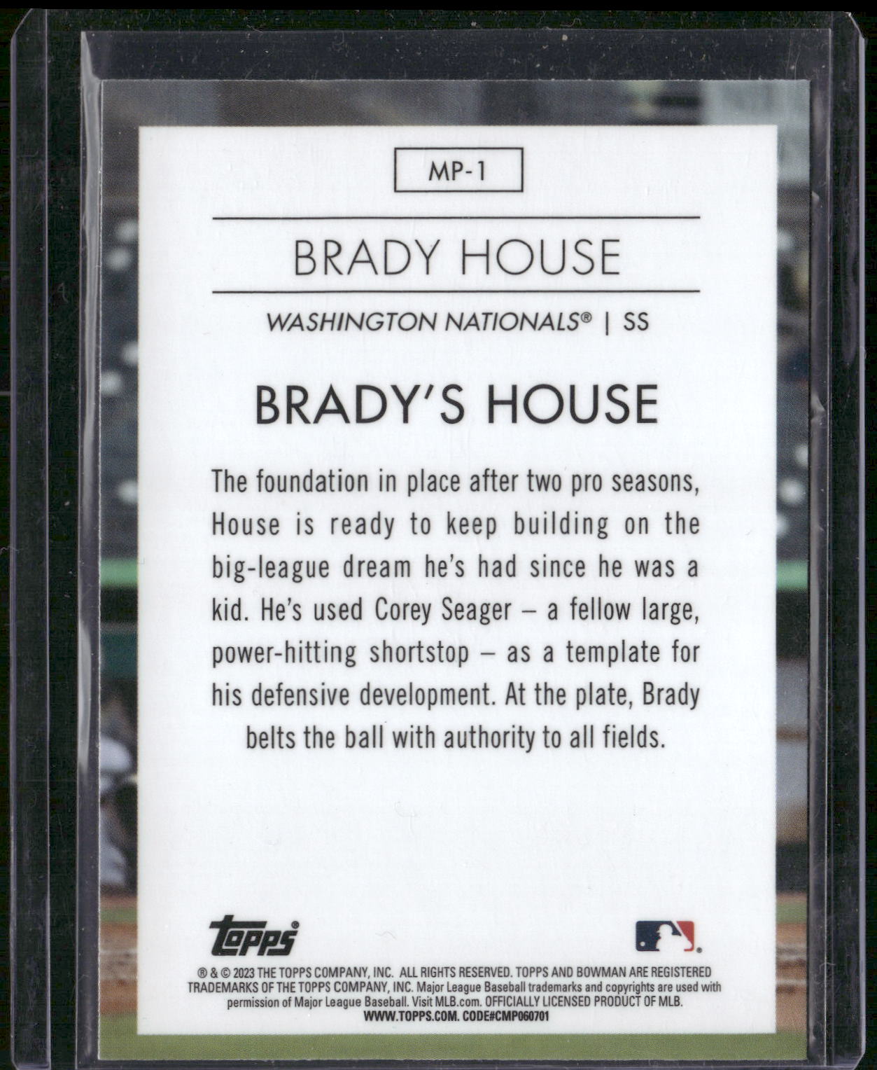 2023 Bowman #MP-1 Brady House Modern Prospects