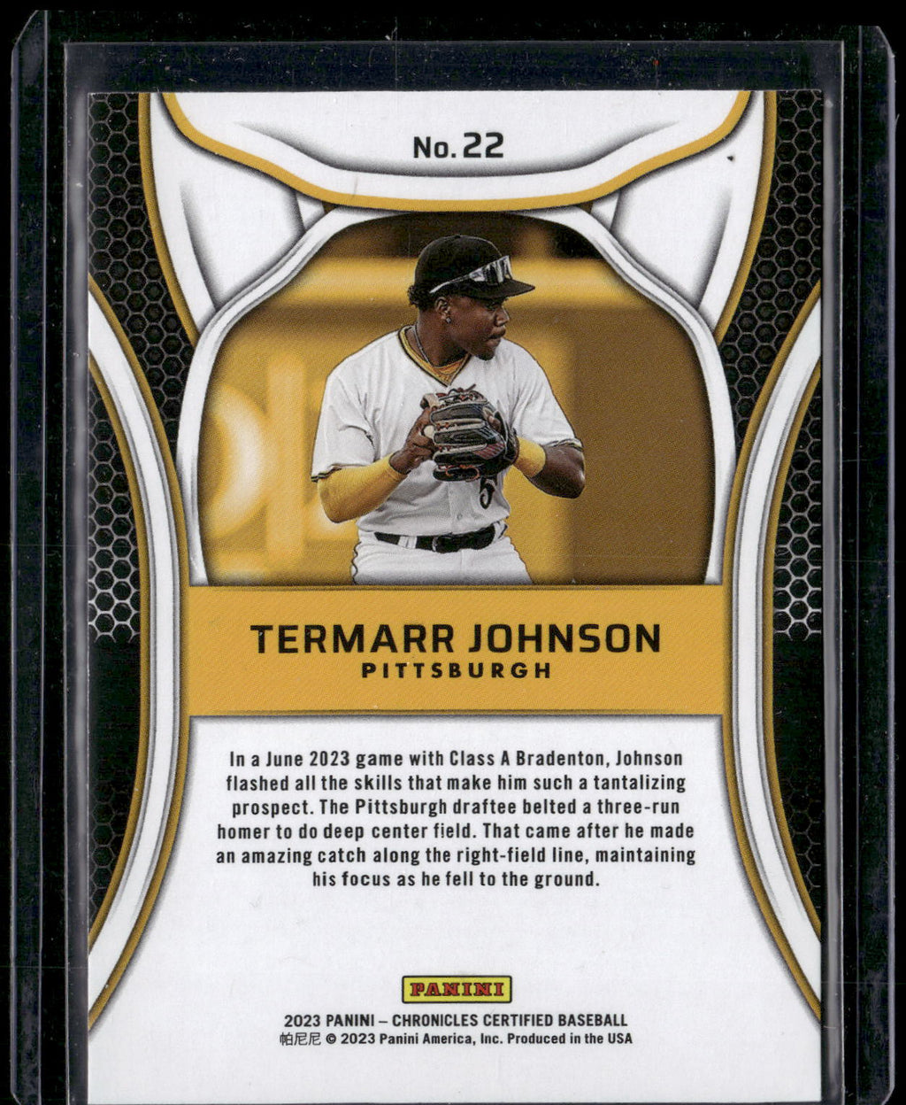 2023 Panini Chronicles #22 Termarr Johnson Certified