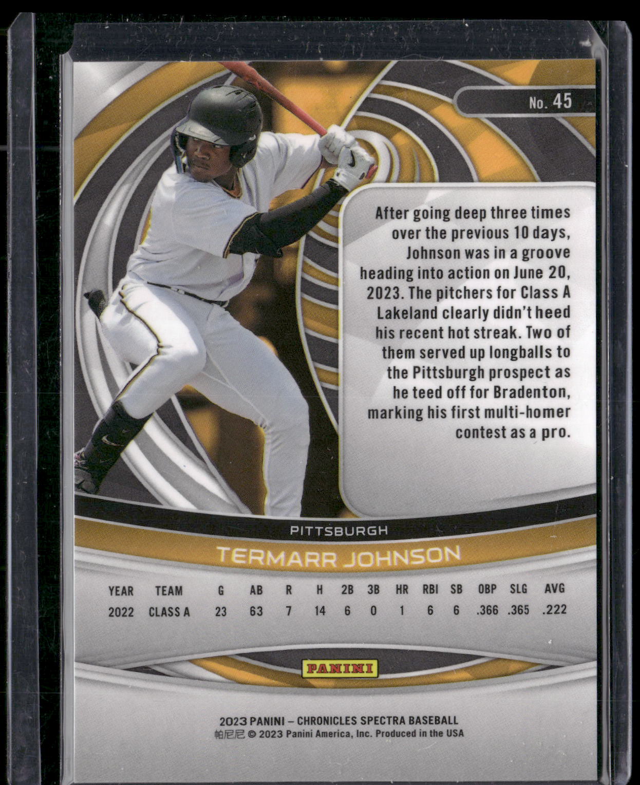 2023 Panini Chronicles - Spectra #45 Termarr Johnson
