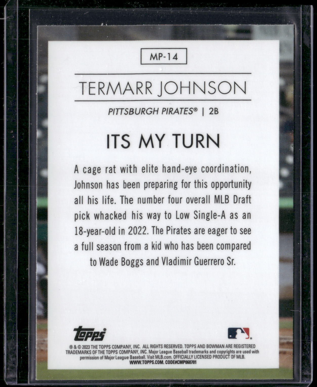 2023 Bowman #MP-14 Termarr Johnson Modern Prospects