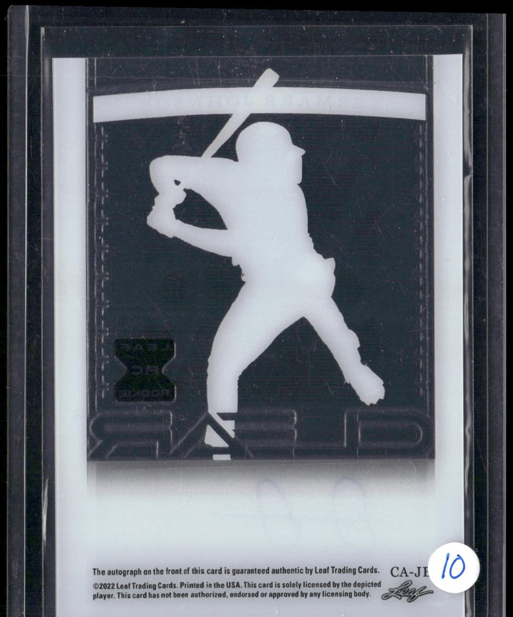 2022 Leaf Trinity #CA-TJ1 Termarr Johnson Clear Autographs Foil Silver