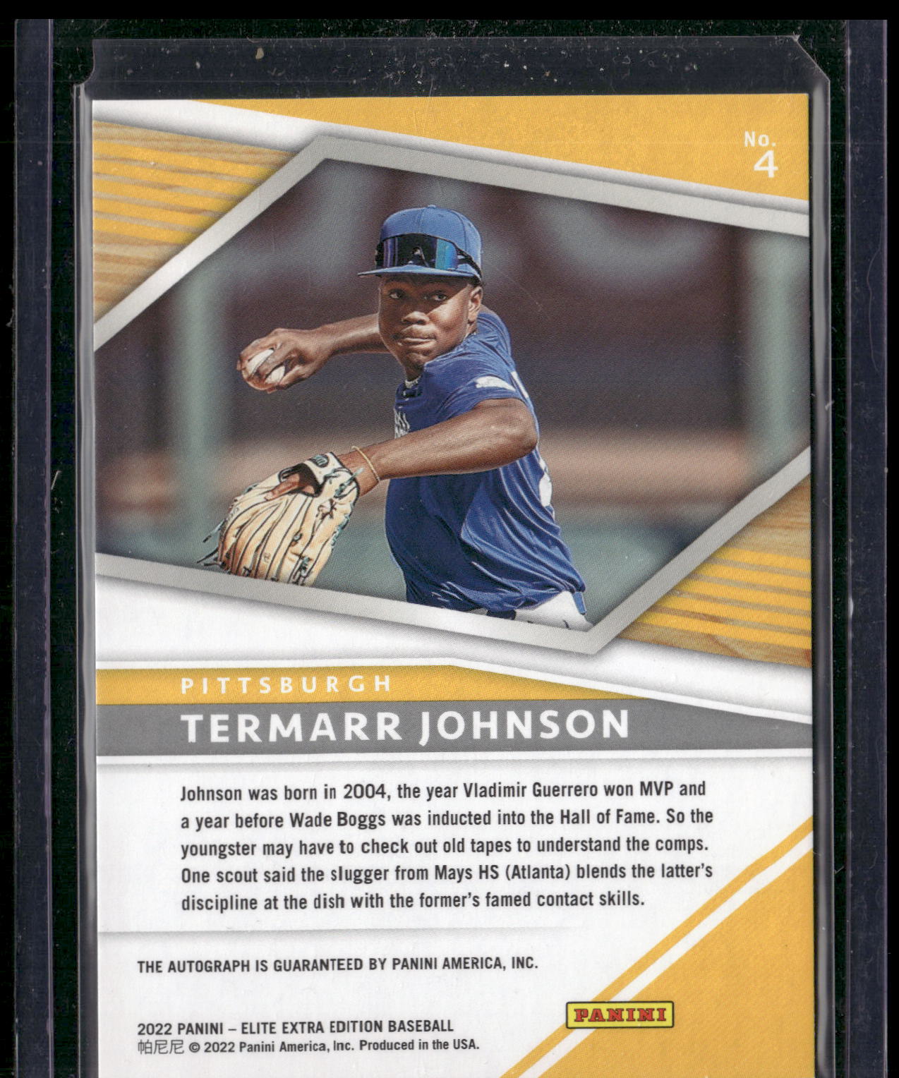 2022 Panini Elite Extra Edition #4 Termarr Johnson Signatures