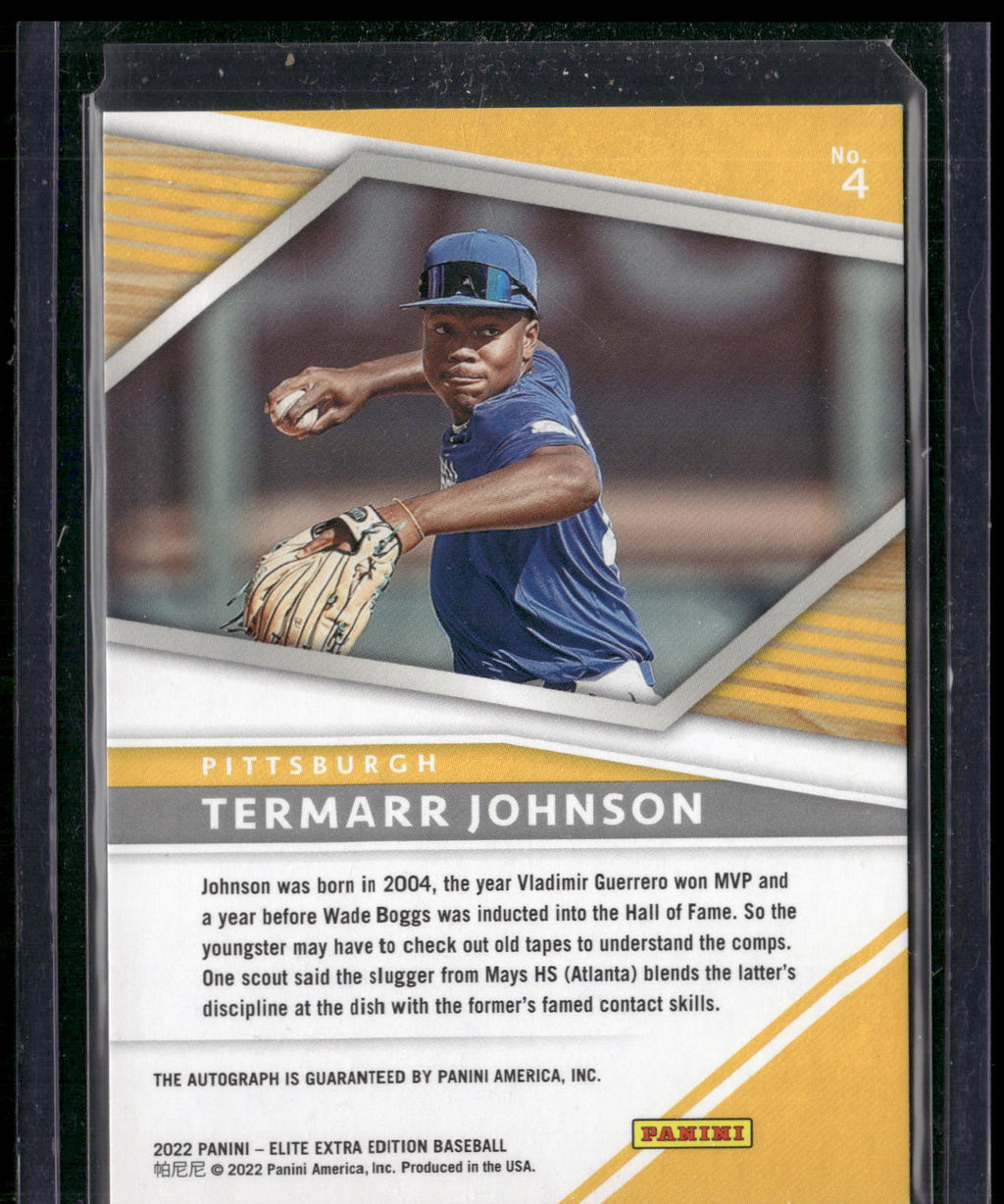 2022 Panini Elite Extra Edition #4 Termarr Johnson Signatures
