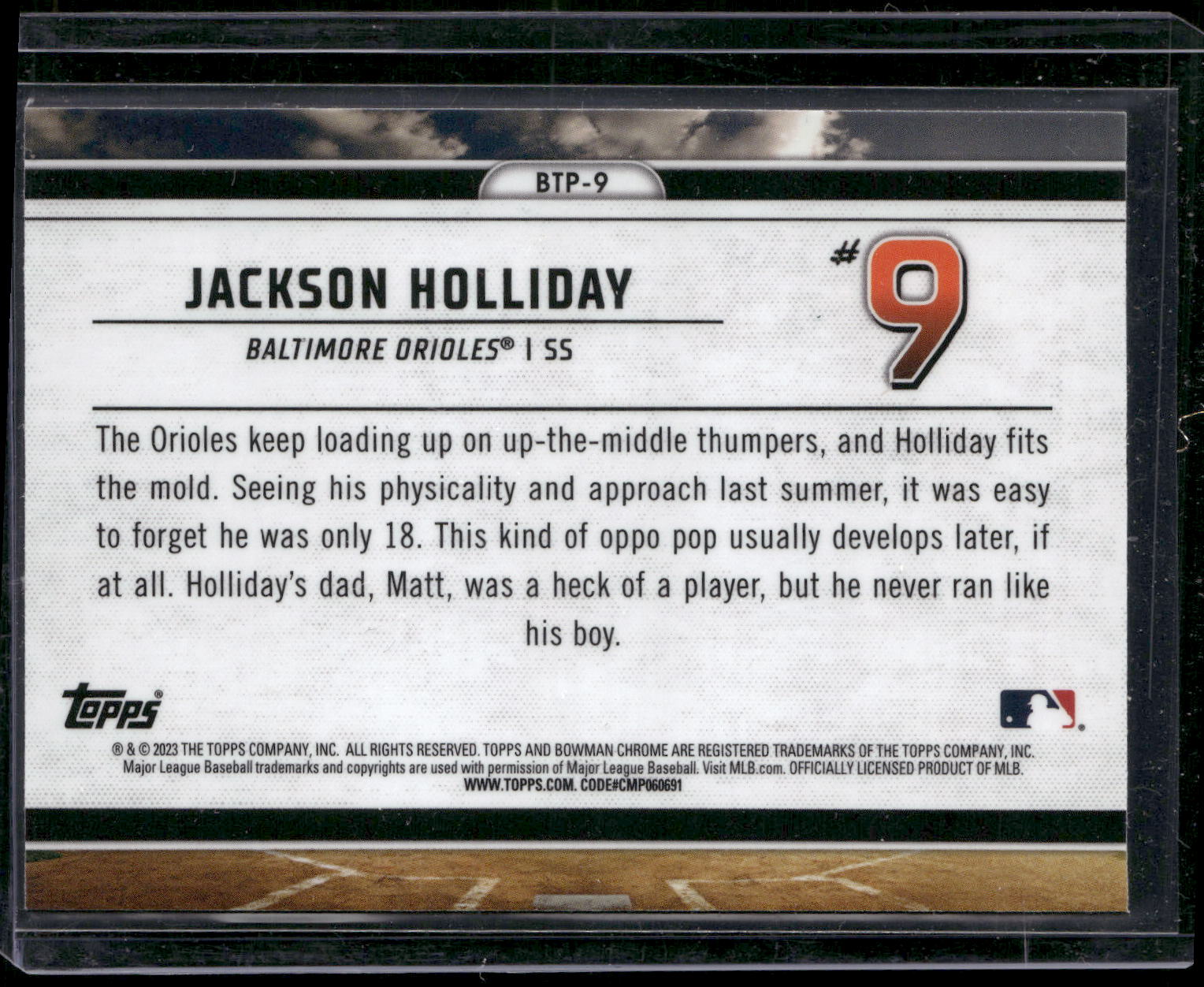 2023 Bowman #BTP-9 Jackson Holliday Bowman Scouts Top 100