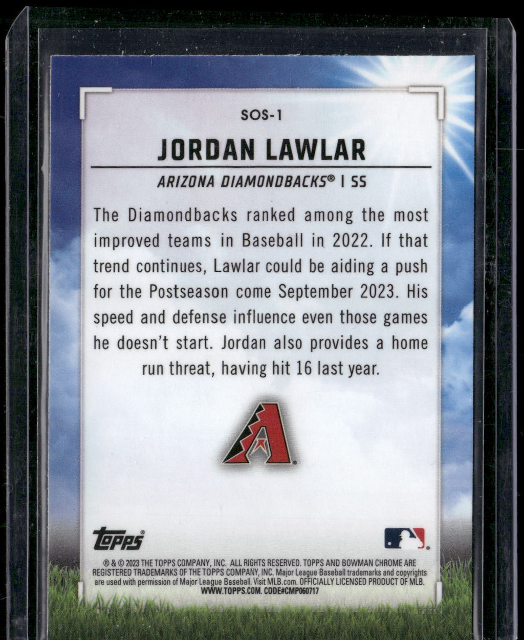 2023 Bowman #SOS-1 Jordan Lawlar Sights on September