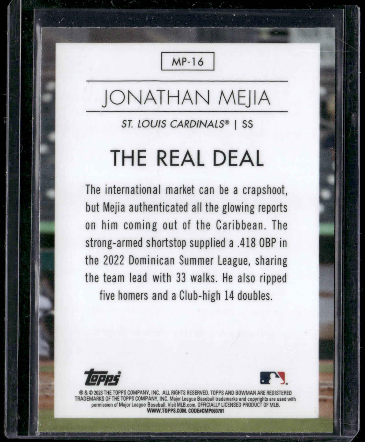 2023 Bowman #MP-16 Jonathan Mejia Modern Prospects