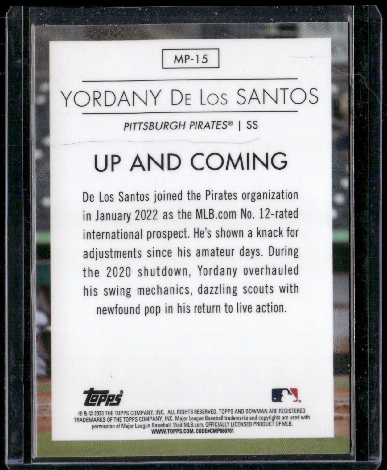 2023 Bowman #MP-15 Yordany De Los Santos Modern Prospects