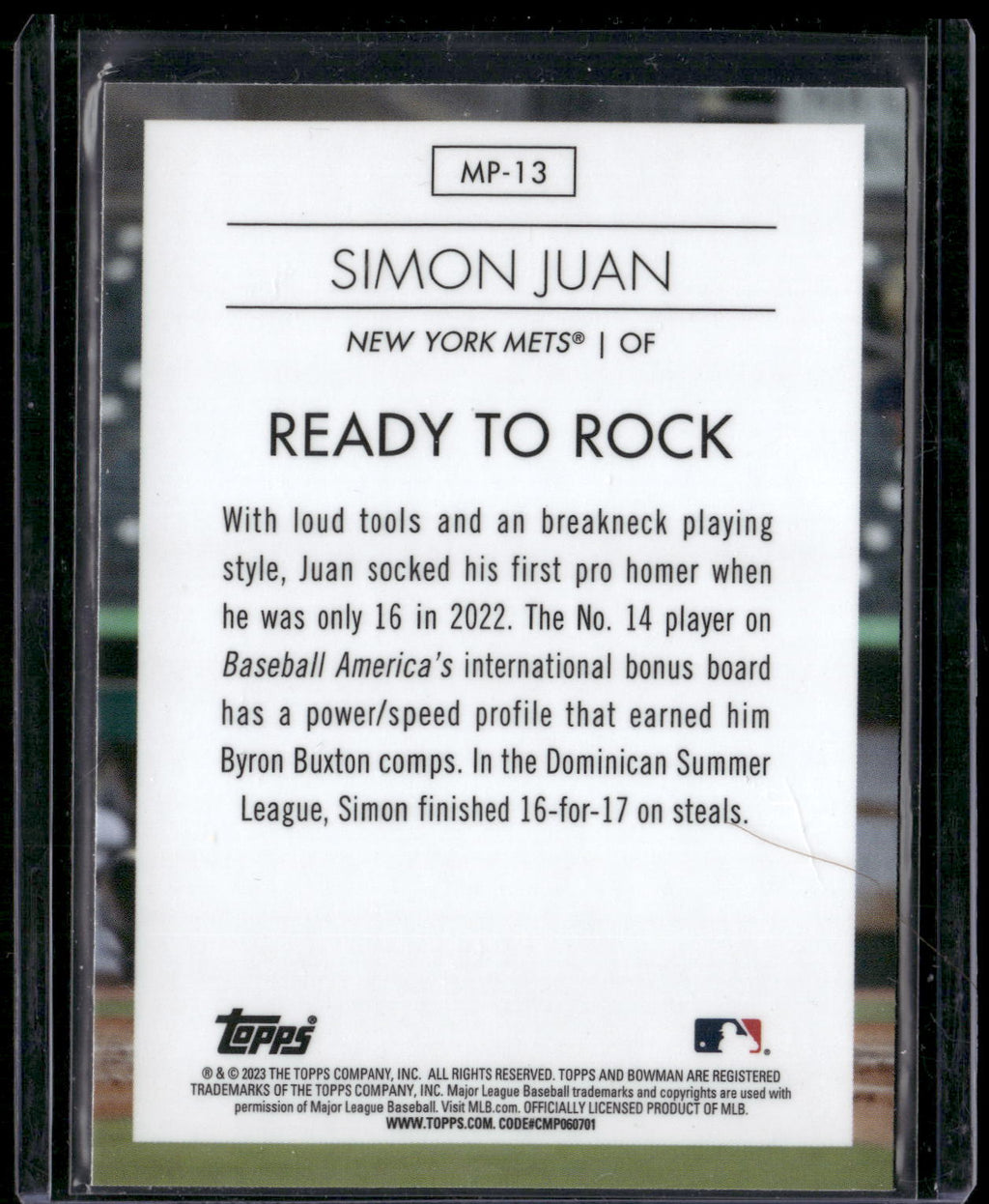 2023 Bowman #MP-13 Simon Juan Modern Prospects