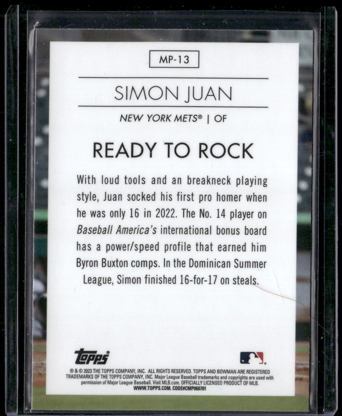 2023 Bowman #MP-13 Simon Juan Modern Prospects