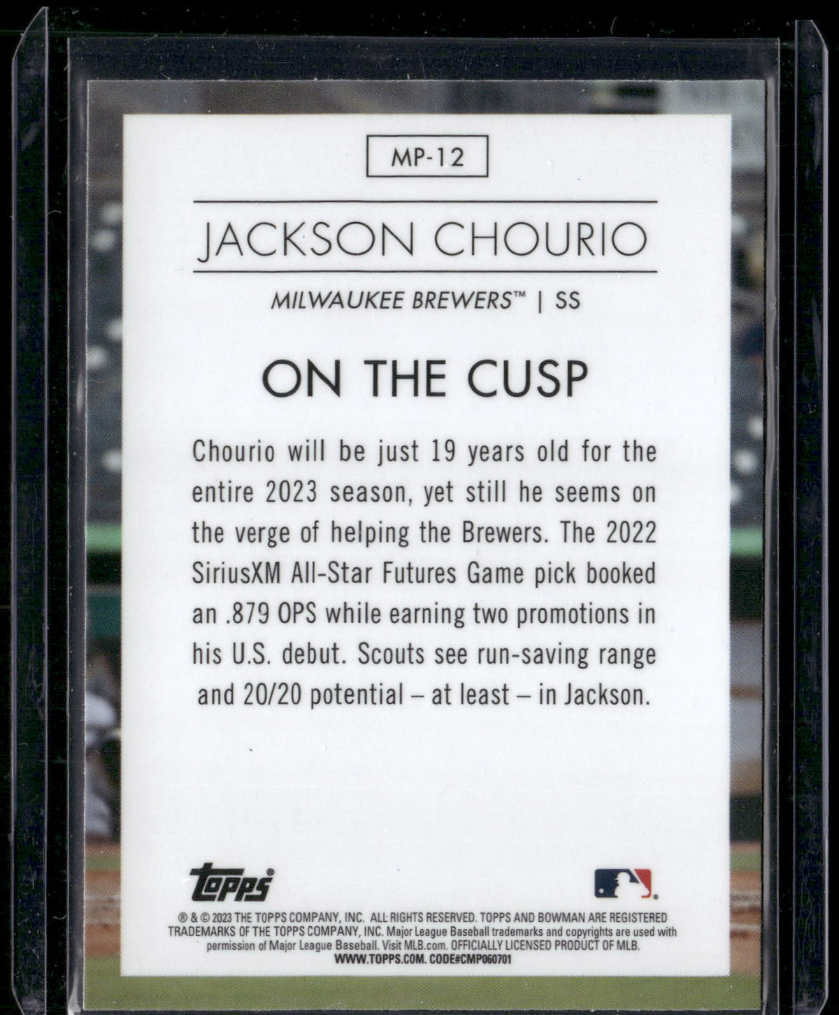 2023 Bowman #MP-12 Jackson Chourio Modern Prospects