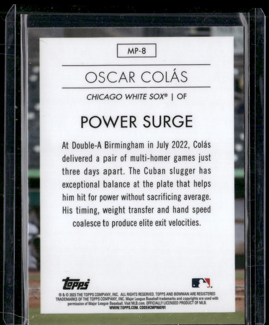 2023 Bowman #MP-8 Oscar Colas Modern Prospects