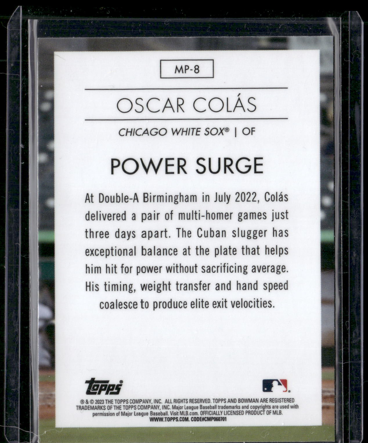 2023 Bowman #MP-8 Oscar Colas Modern Prospects