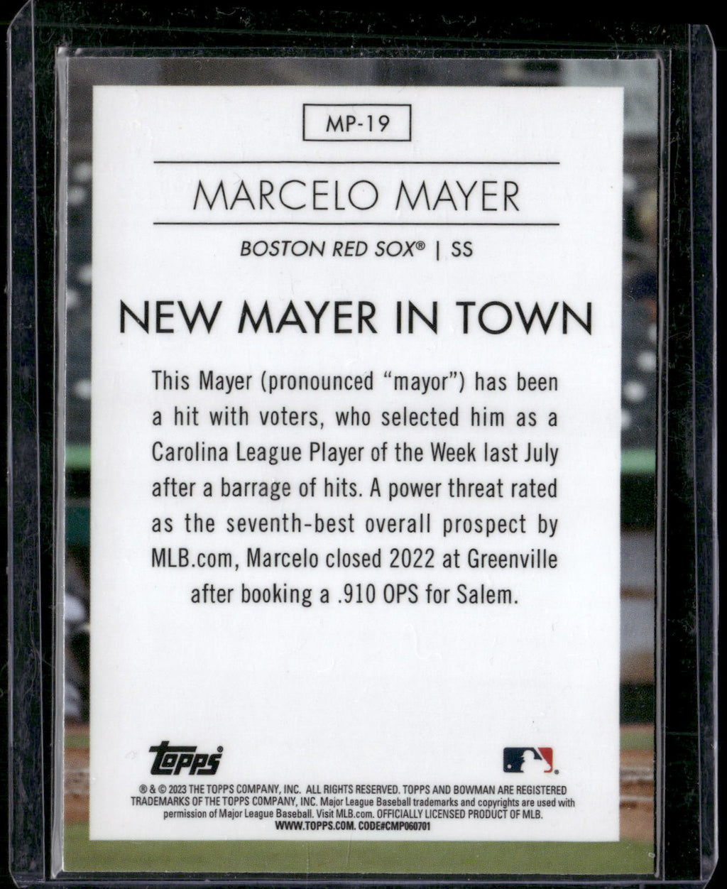 2023 Bowman #MP-19 Marcelo Mayer Modern Prospects
