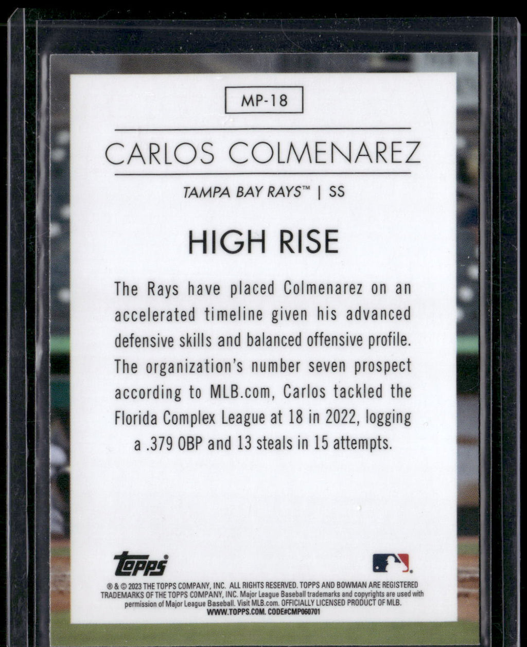 2023 Bowman #MP-18 Carlos Colmenarez Modern Prospects