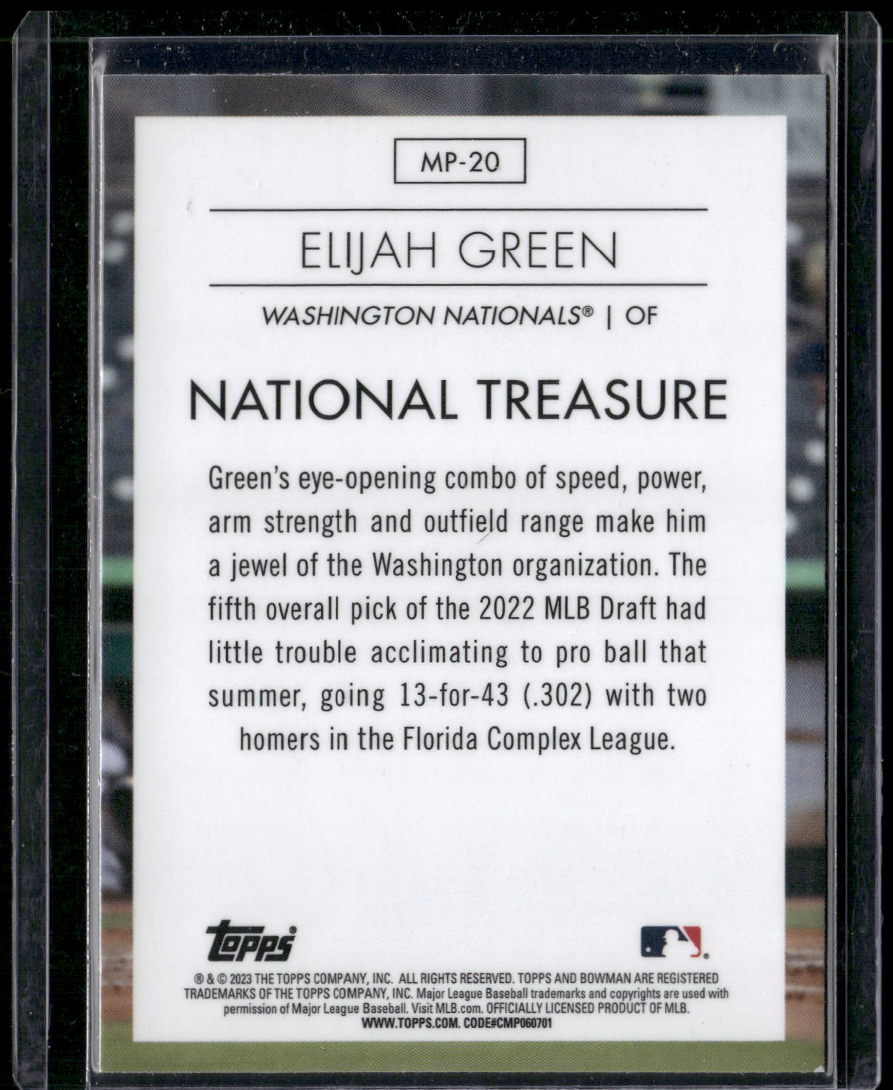 2023 Bowman #MP-20 Elijah Green Modern Prospects