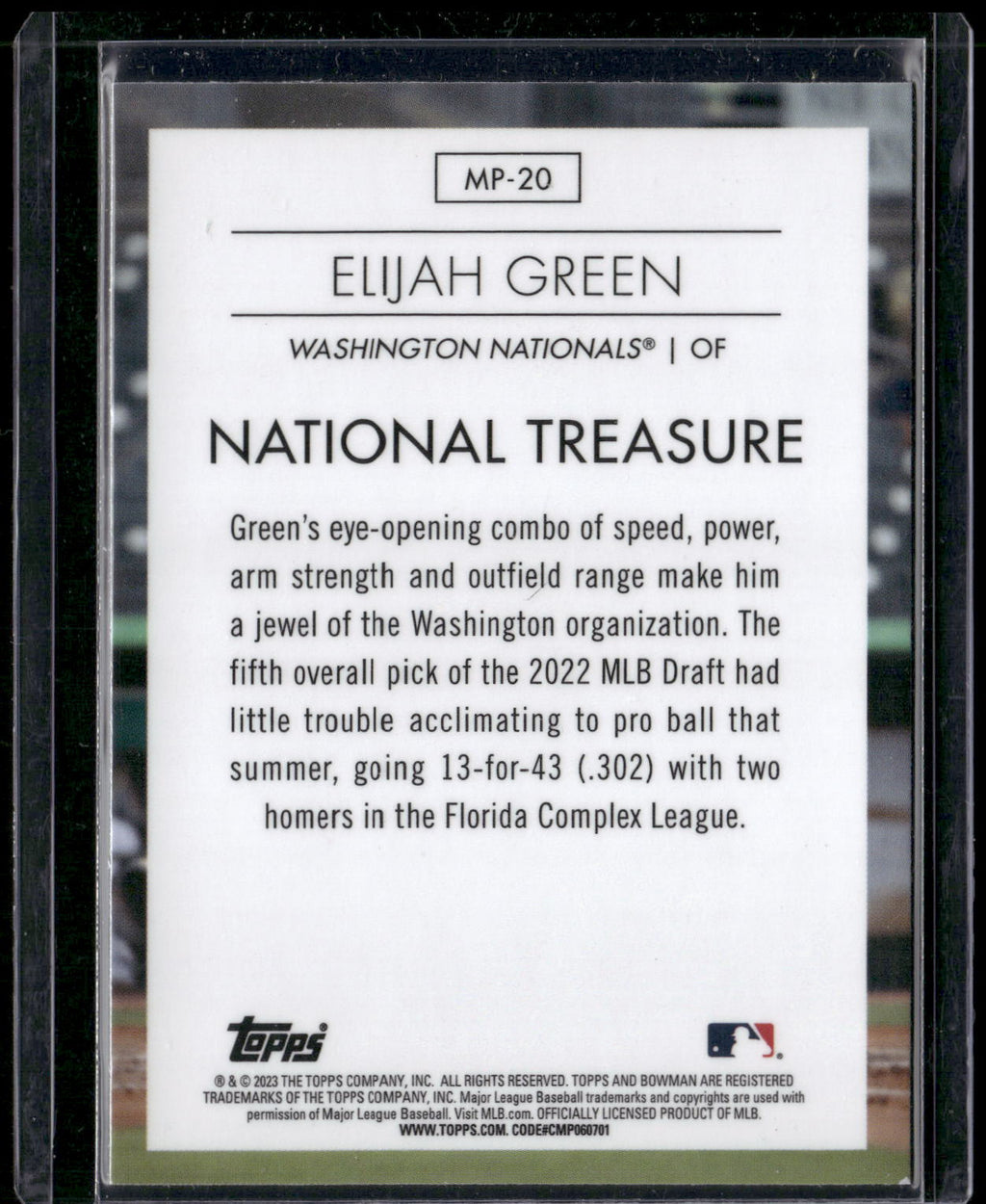 2023 Bowman #MP-20 Elijah Green Modern Prospects