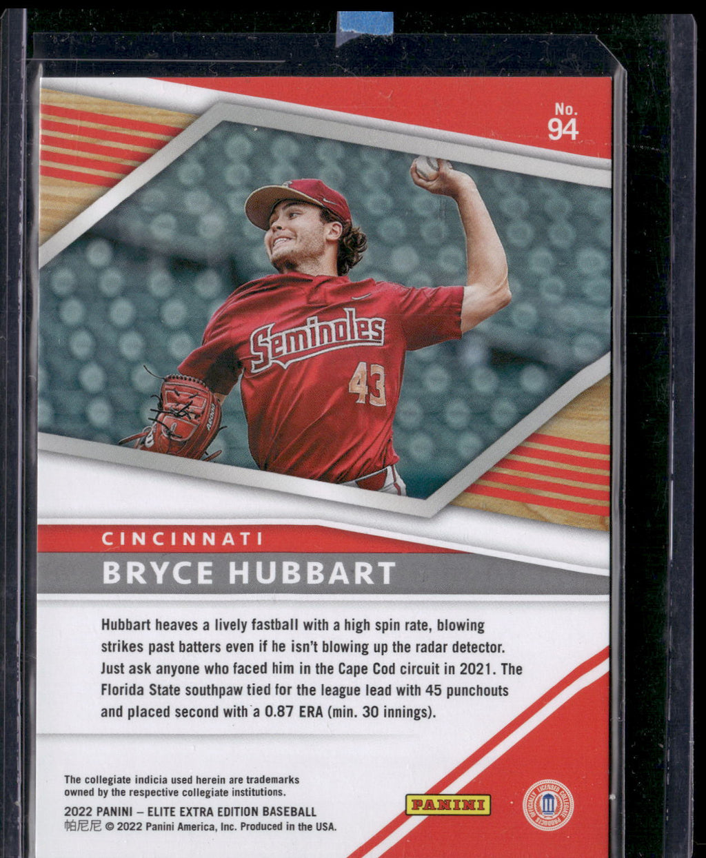 2022 Panini Elite Extra Edition #94 Bryce Hubbart #/999
