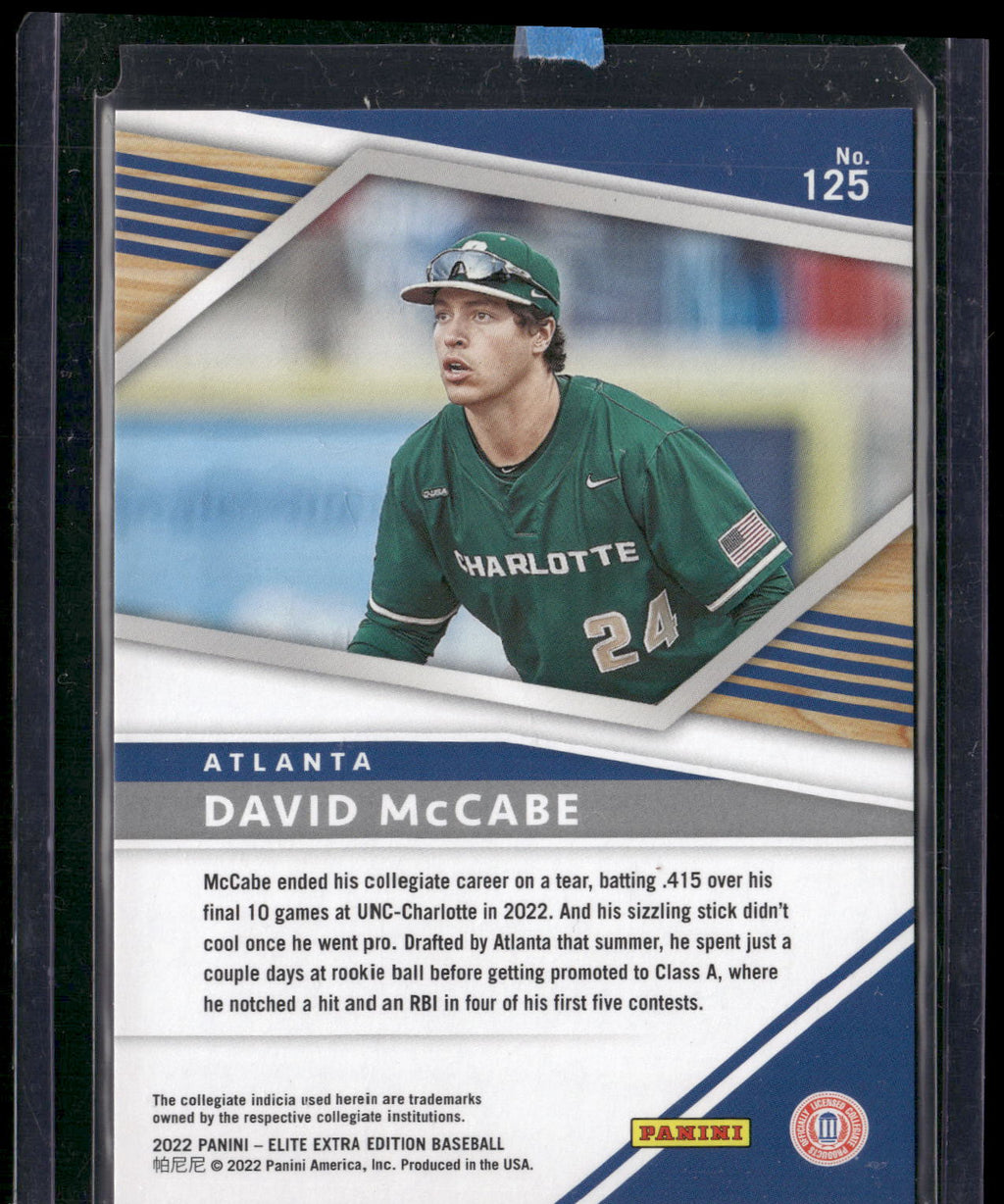 2022 Panini Elite Extra Edition #125 David McCabe Aspirations Blue #/349
