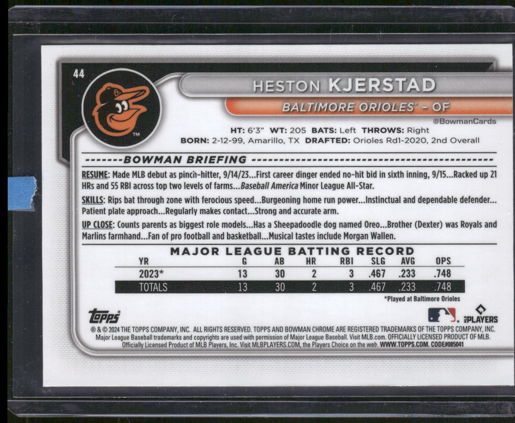 2024 Bowman Chrome #44 Heston Kjerstad