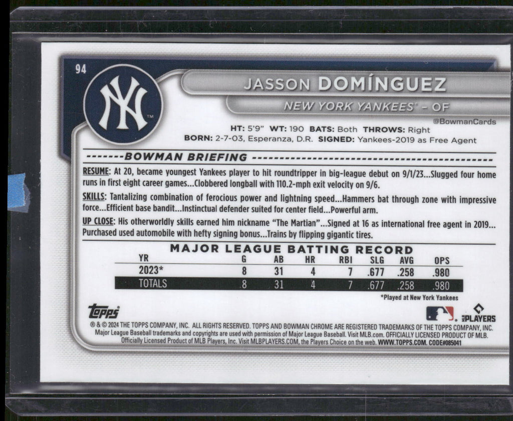 2024 Bowman Chrome #94 Jasson Domínguez