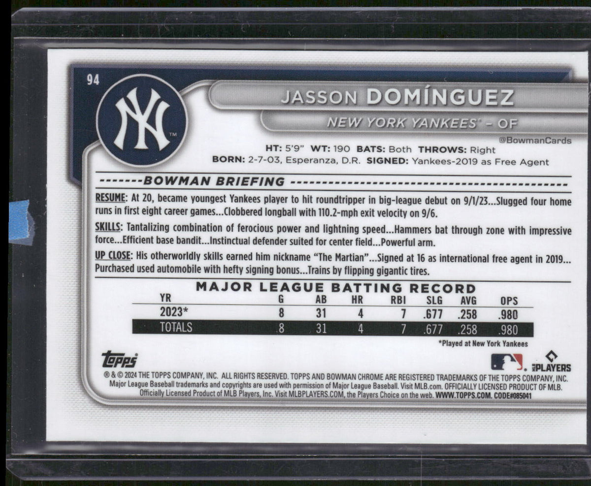 2024 Bowman Chrome #94 Jasson Domínguez