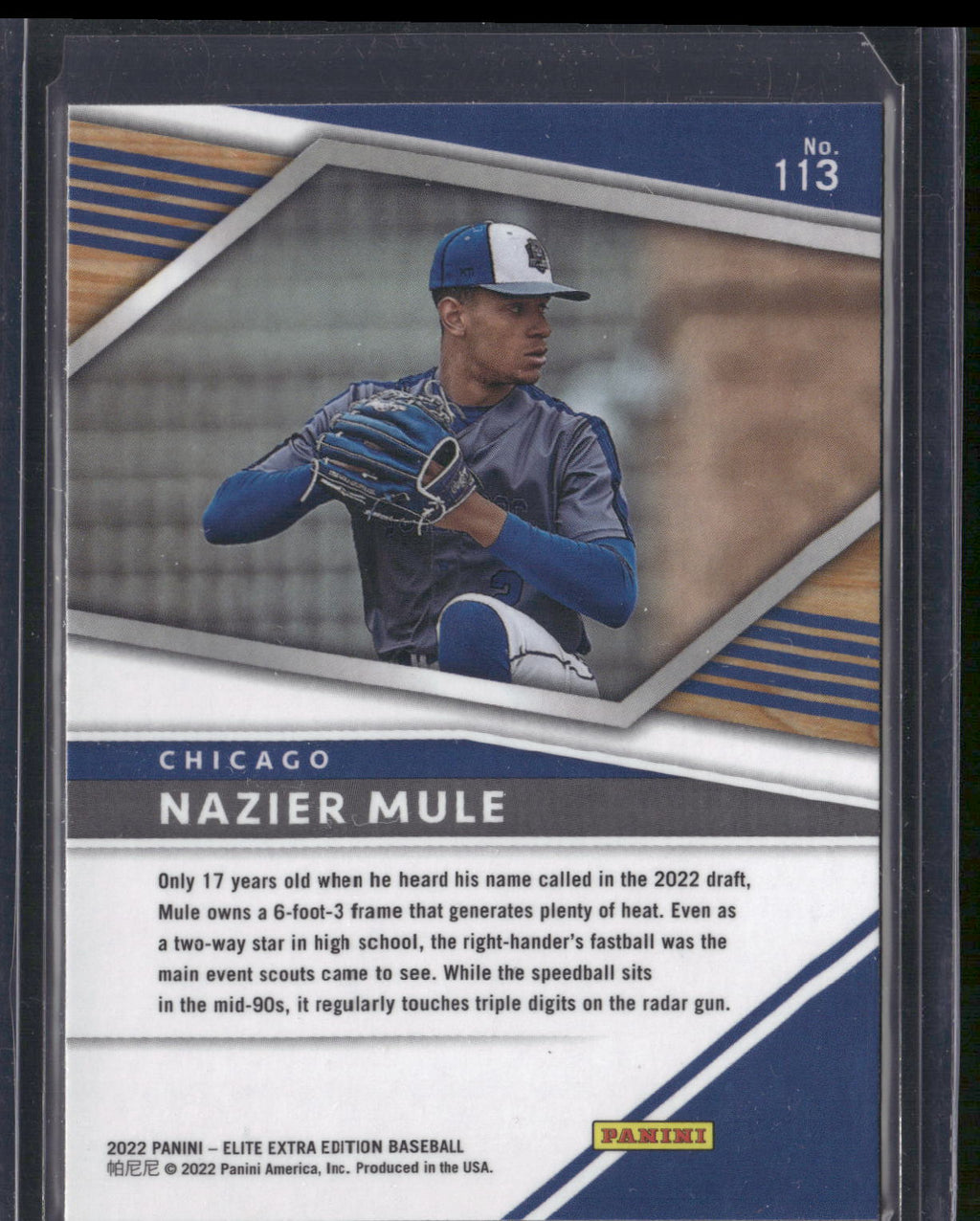 2022 Panini Elite Extra Edition #113 Nazier Mule Optic
