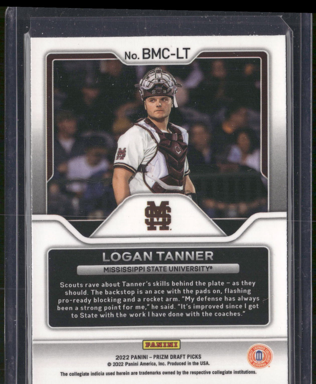 2022 Panini Prizm Draft Picks #BMC-LT Logan Tanner Big Man on Campus