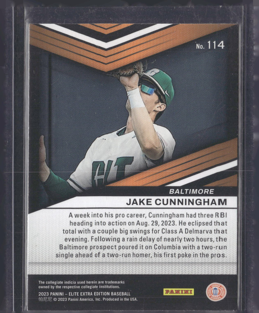 2023 Panini Elite Extra Edition #114 Jake Cunningham