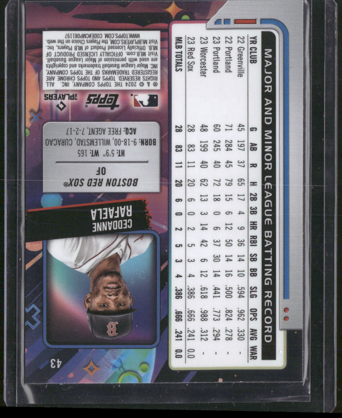2024 Topps Chrome Cosmic #43 Ceddanne Rafaela