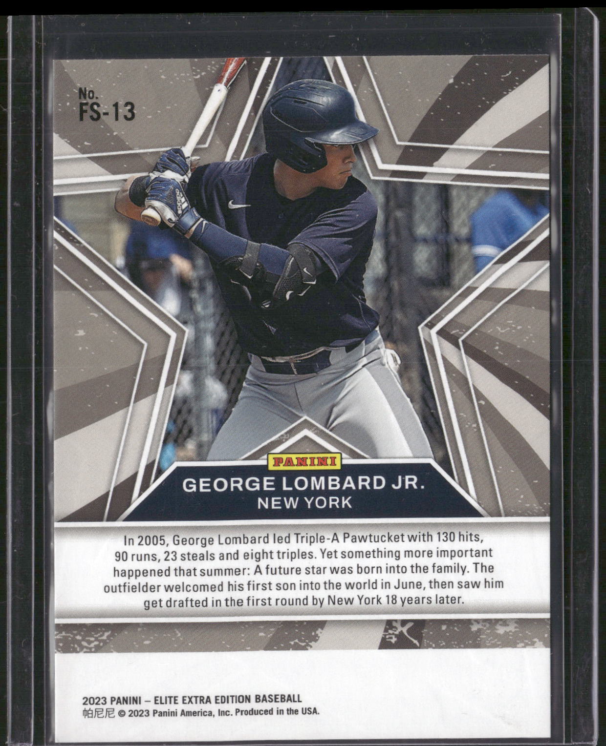 2023 Panini Elite Extra Edition #FS-13 George Lombard Jr Future Star Status