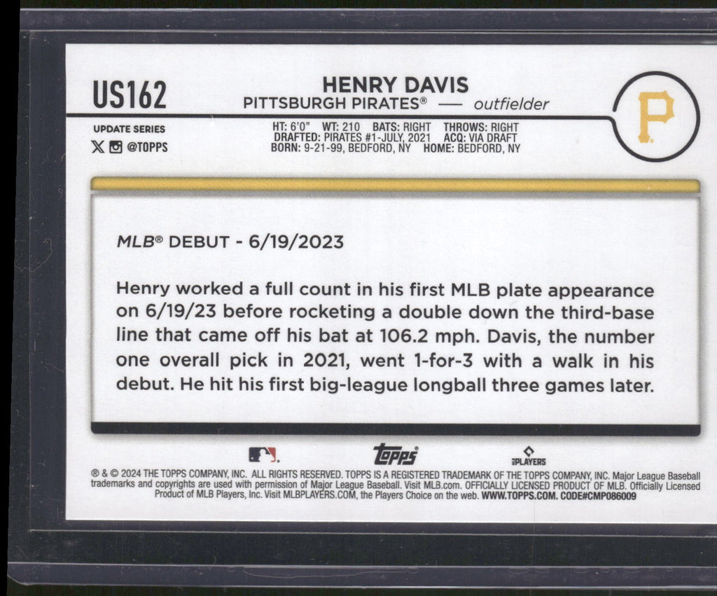 2024 Topps Update #US162 Henry Davis