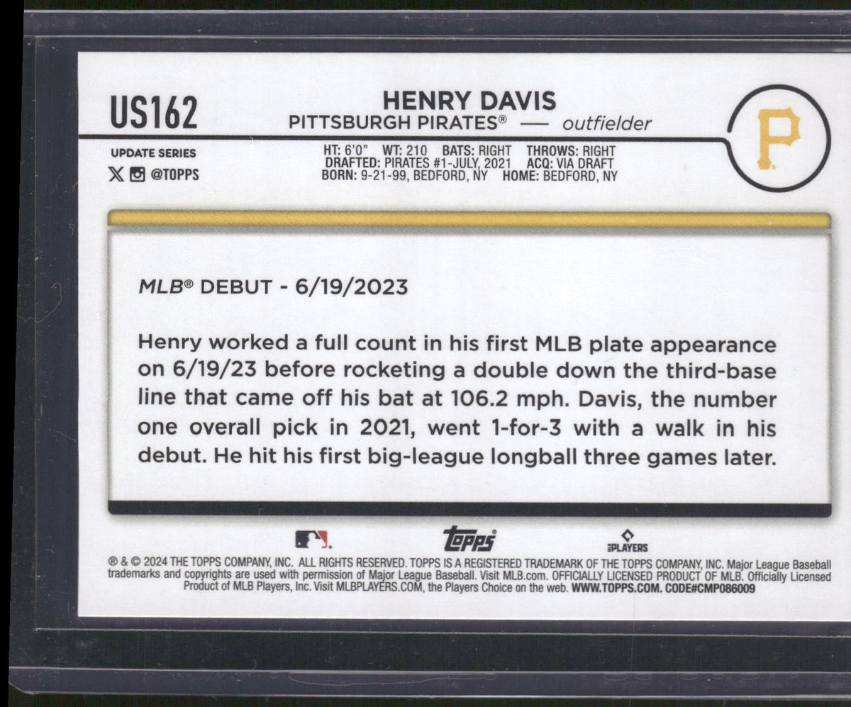 2024 Topps Update #US162 Henry Davis