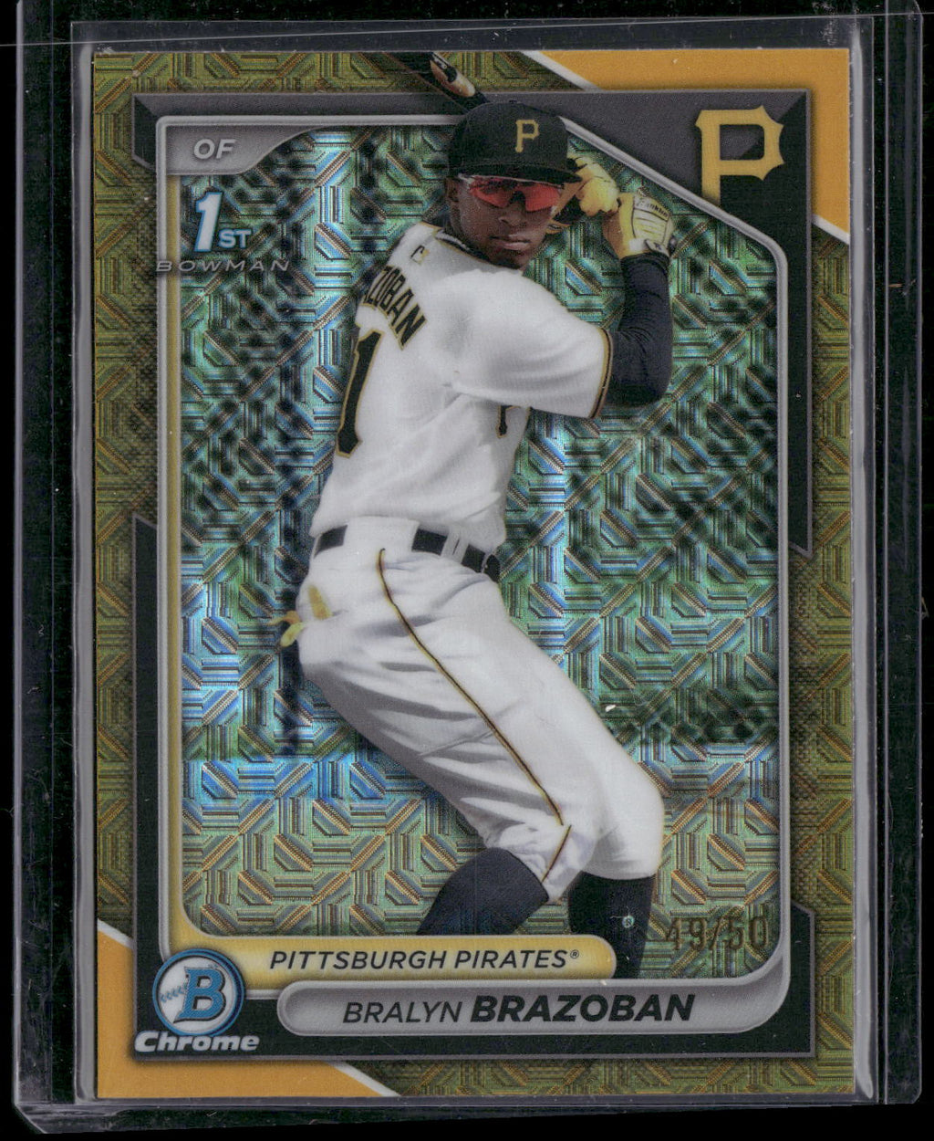 2024 Bowman Chrome #BCP-224 Bralyn Brazoban Prospects Gold Refractors #/50