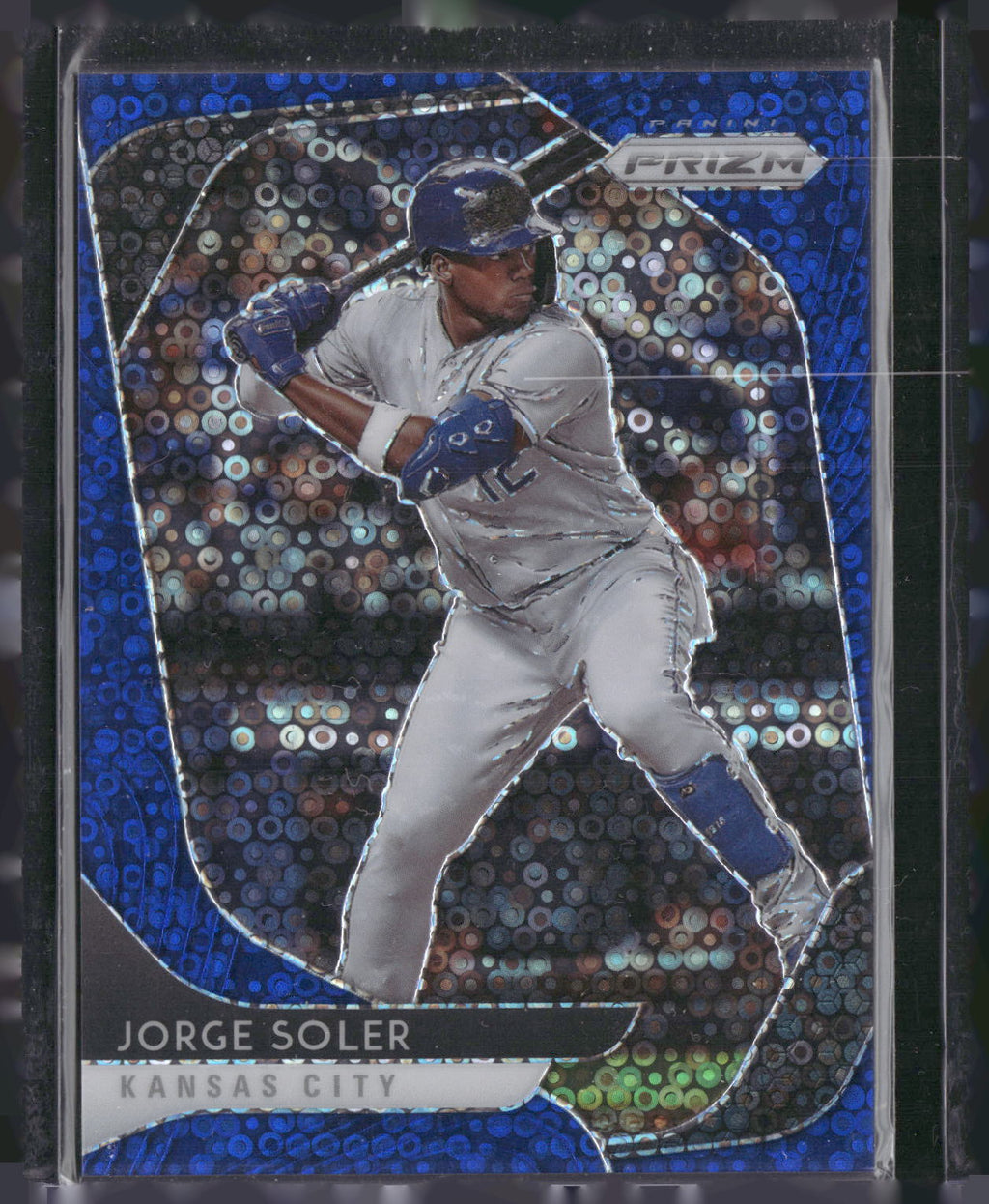 2020 Panini Prizm #8 Jorge Soler Blue Donut Circles Prizm #/199