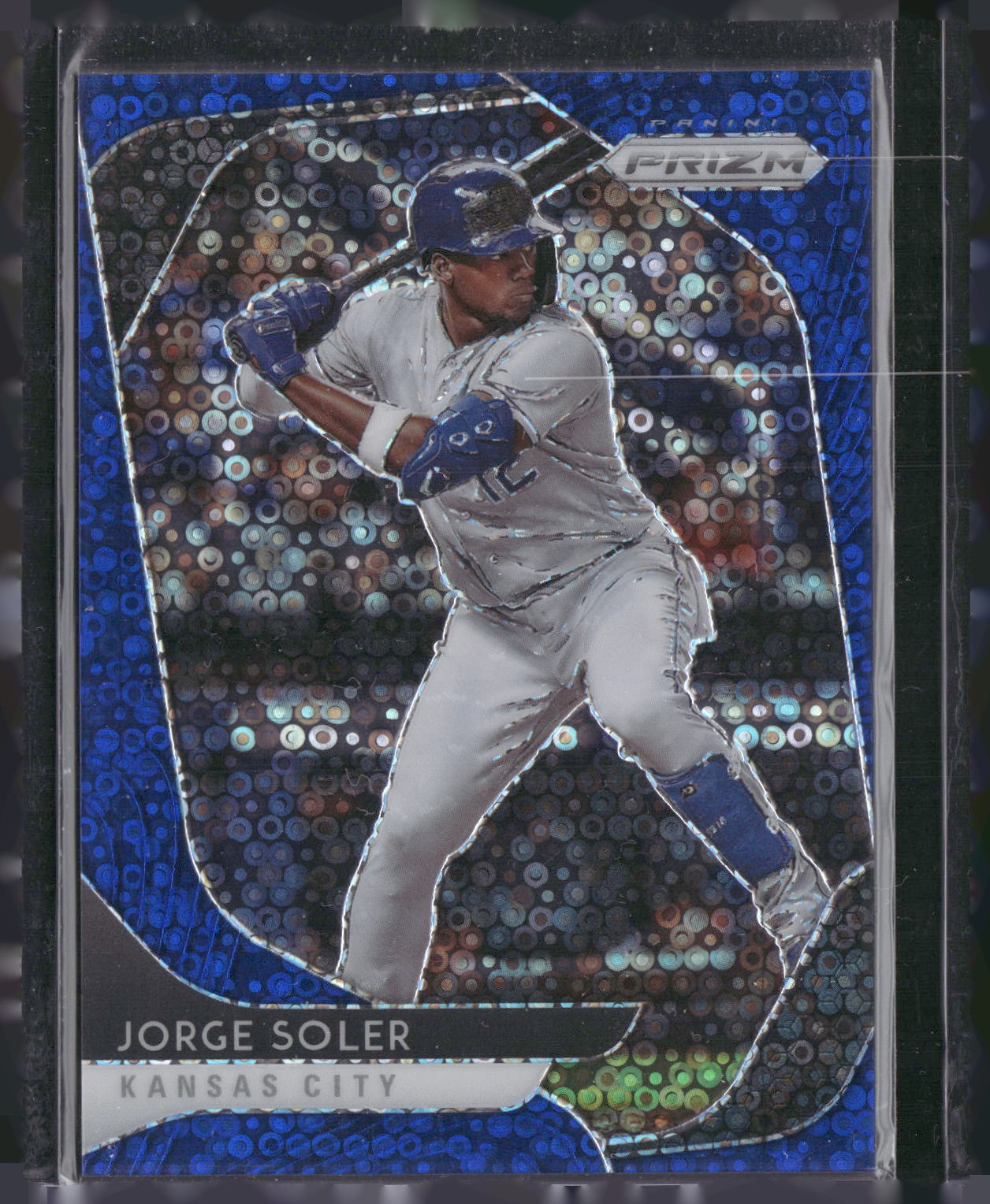 2020 Panini Prizm #8 Jorge Soler Blue Donut Circles Prizm #/199