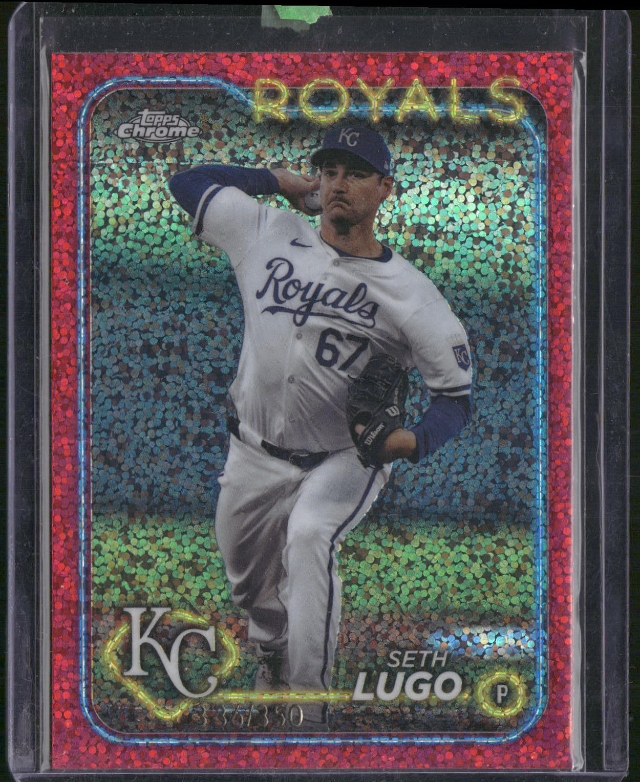 2024 Topps Chrome #181 Seth Lugo Magenta Speckle Refractors #/350