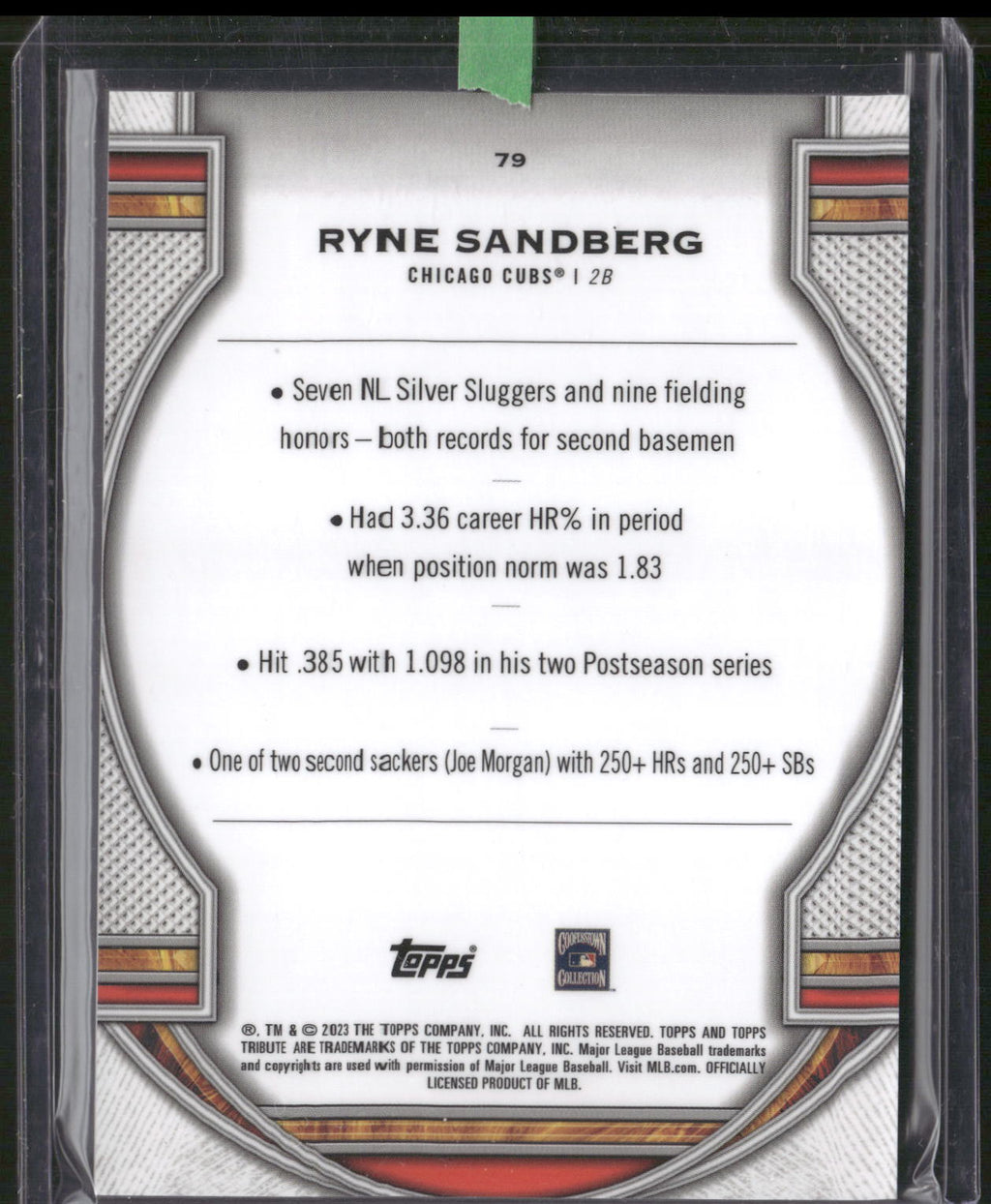 2023 Topps Tribute #79 Ryne Sandberg