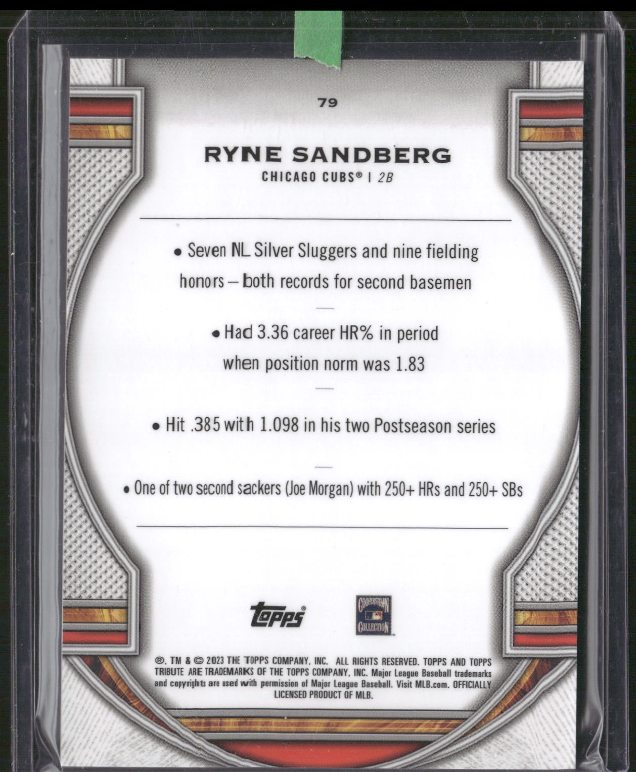 2023 Topps Tribute #79 Ryne Sandberg
