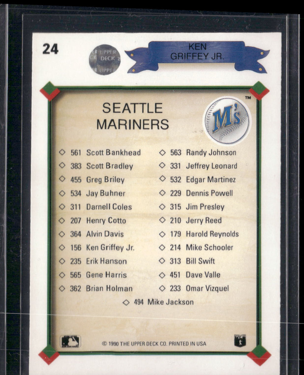 1990 Upper Deck #24 Ken Griffey Jr.