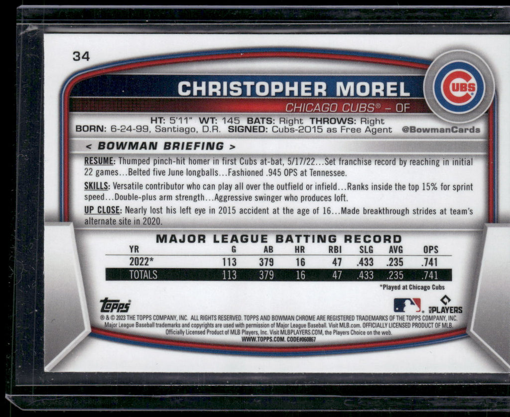2023 Bowman Chrome #34 Christopher Morel
