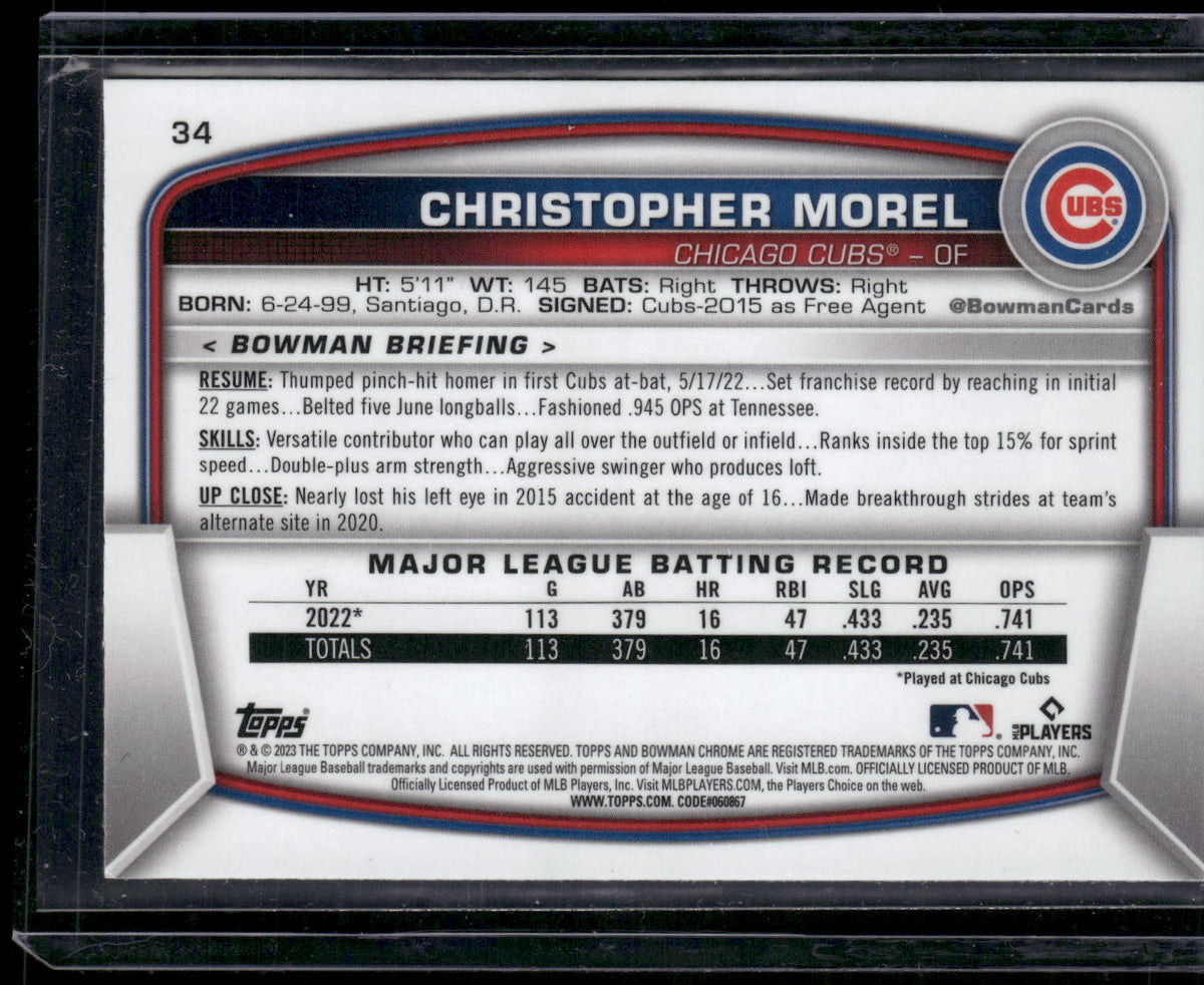 2023 Bowman Chrome #34 Christopher Morel