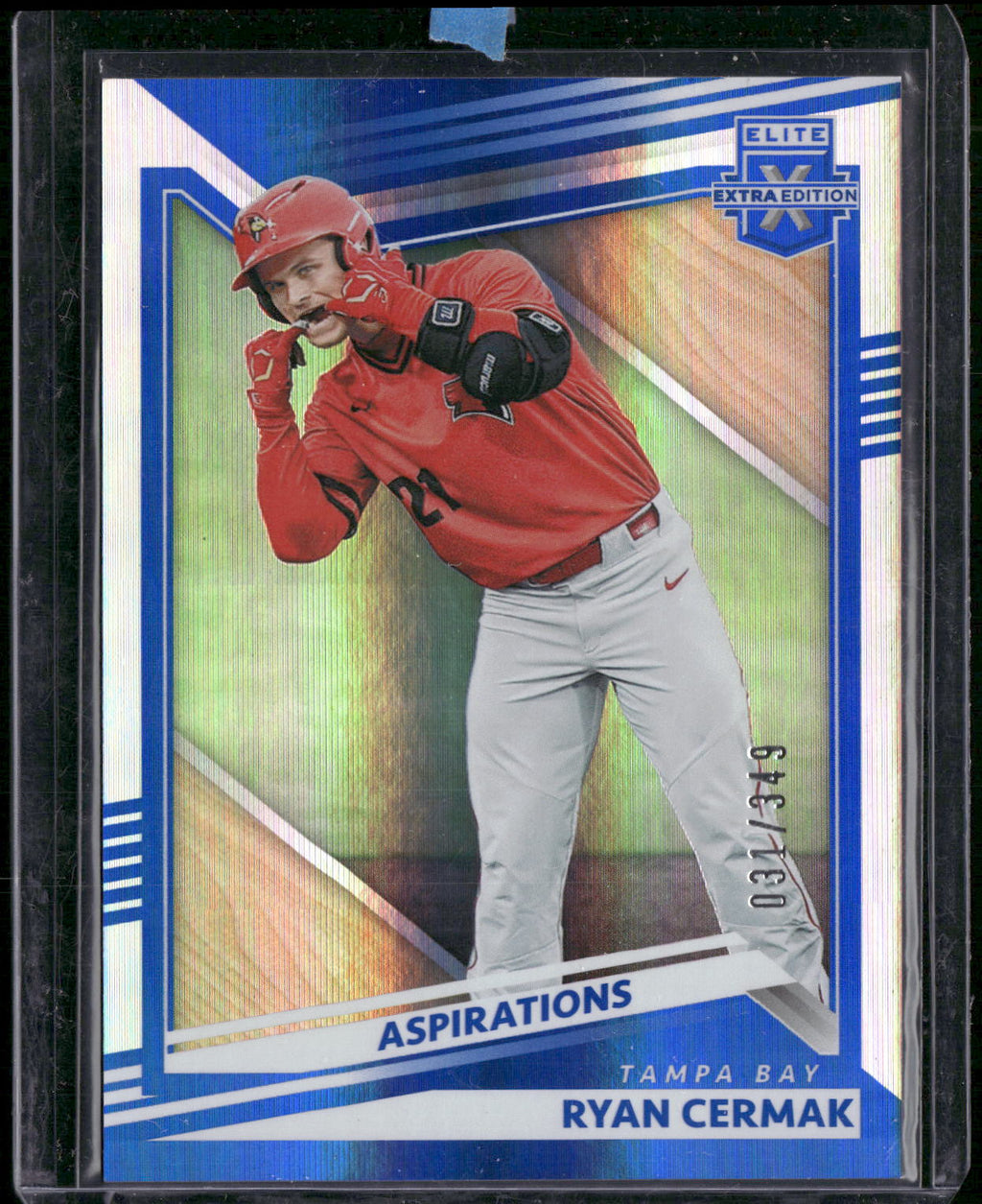 2022 Panini Elite Extra Edition #71 Ryan Cermak Aspirations Blue #/349